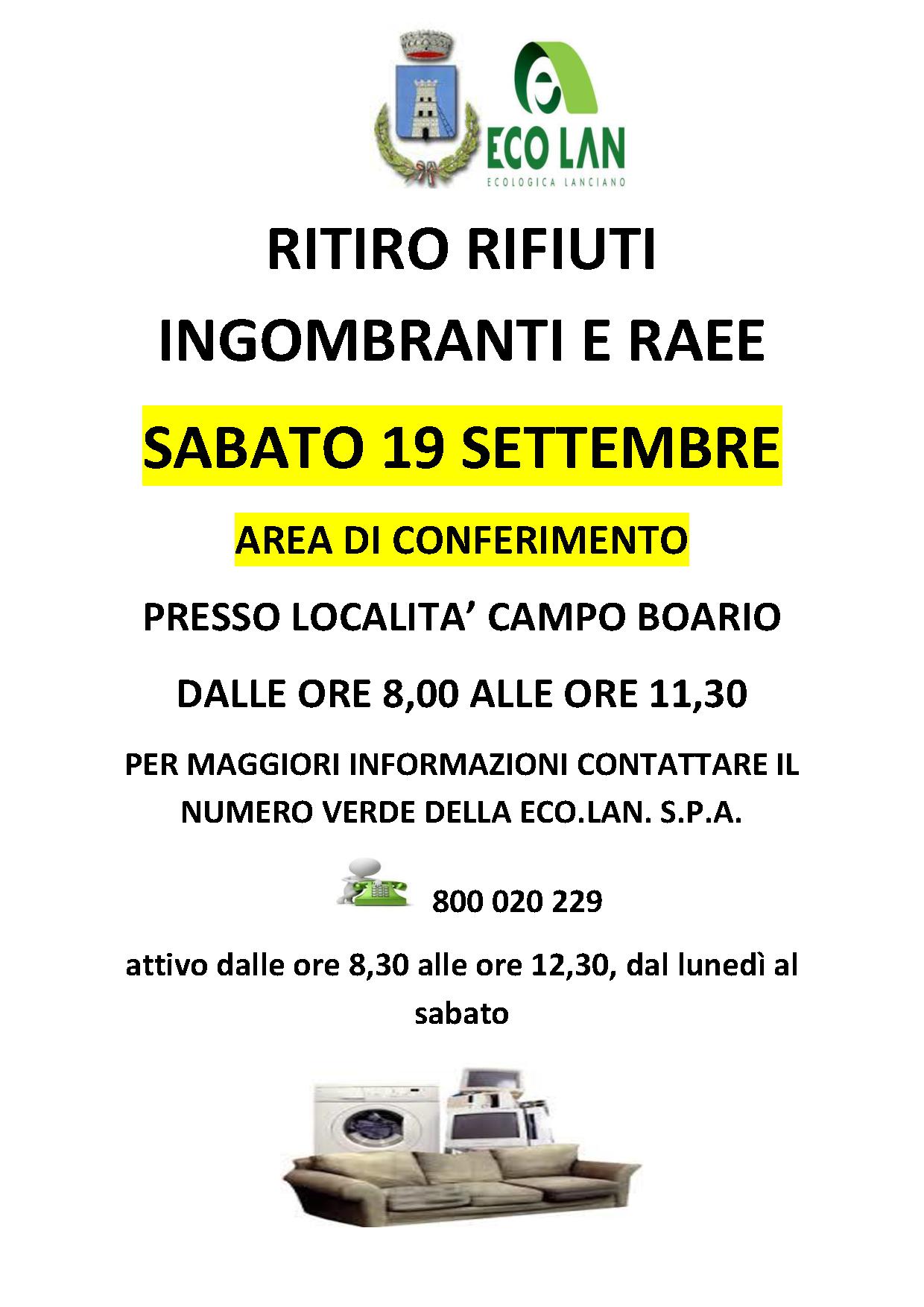 RITIRO RIFIUTI INGOMBRANTI