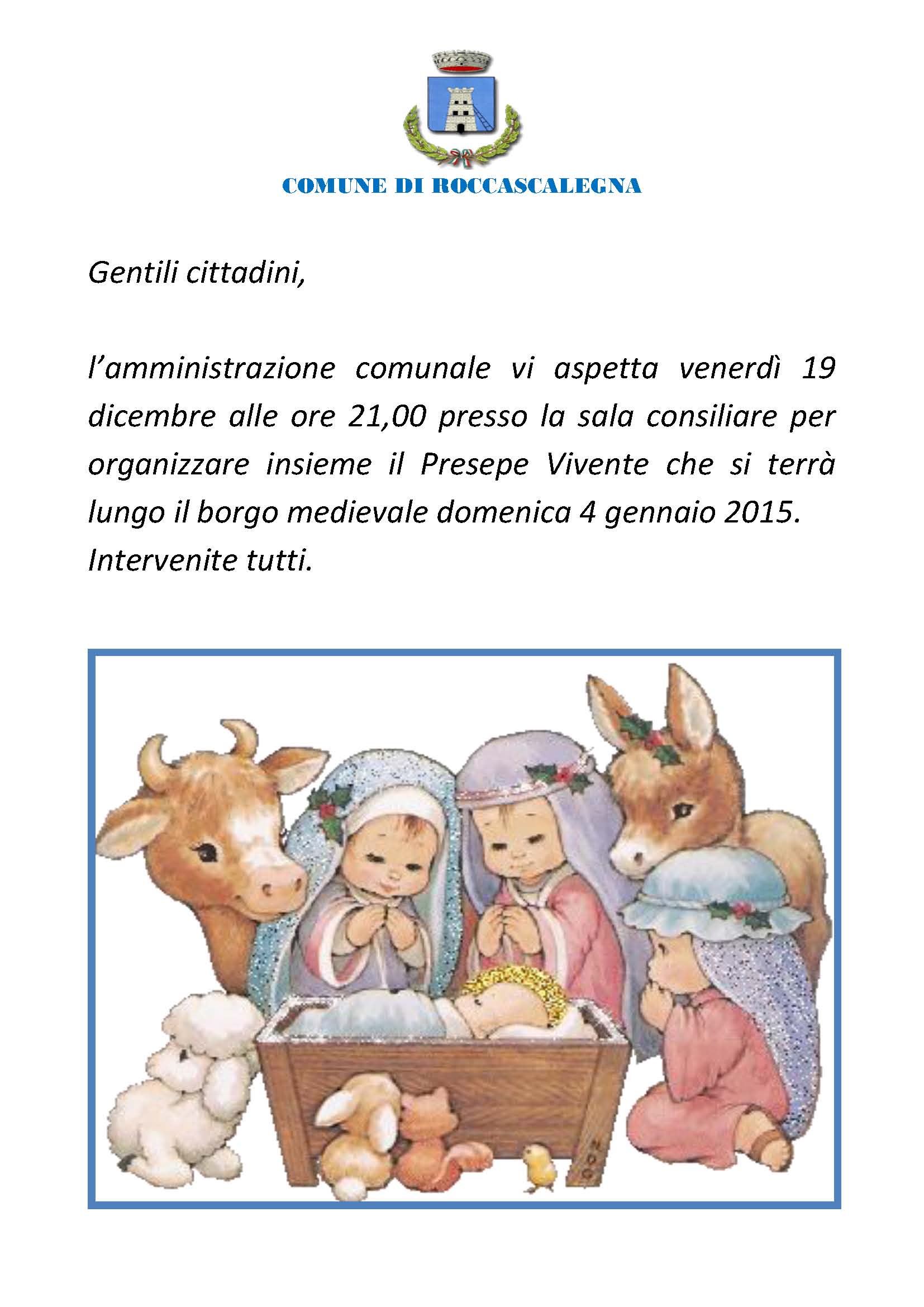 Invito Organizzazione Presepe